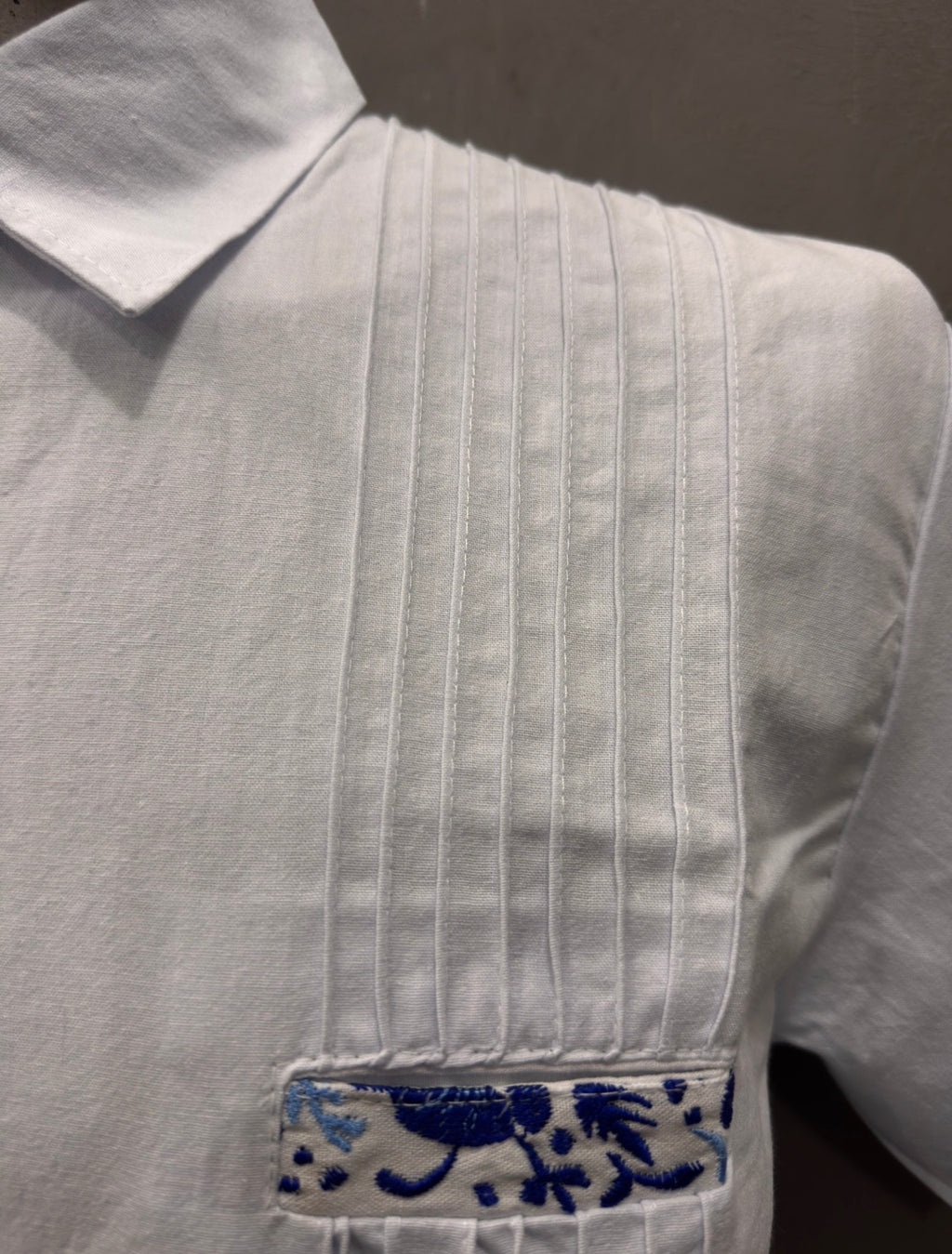 Guayabera MC azul