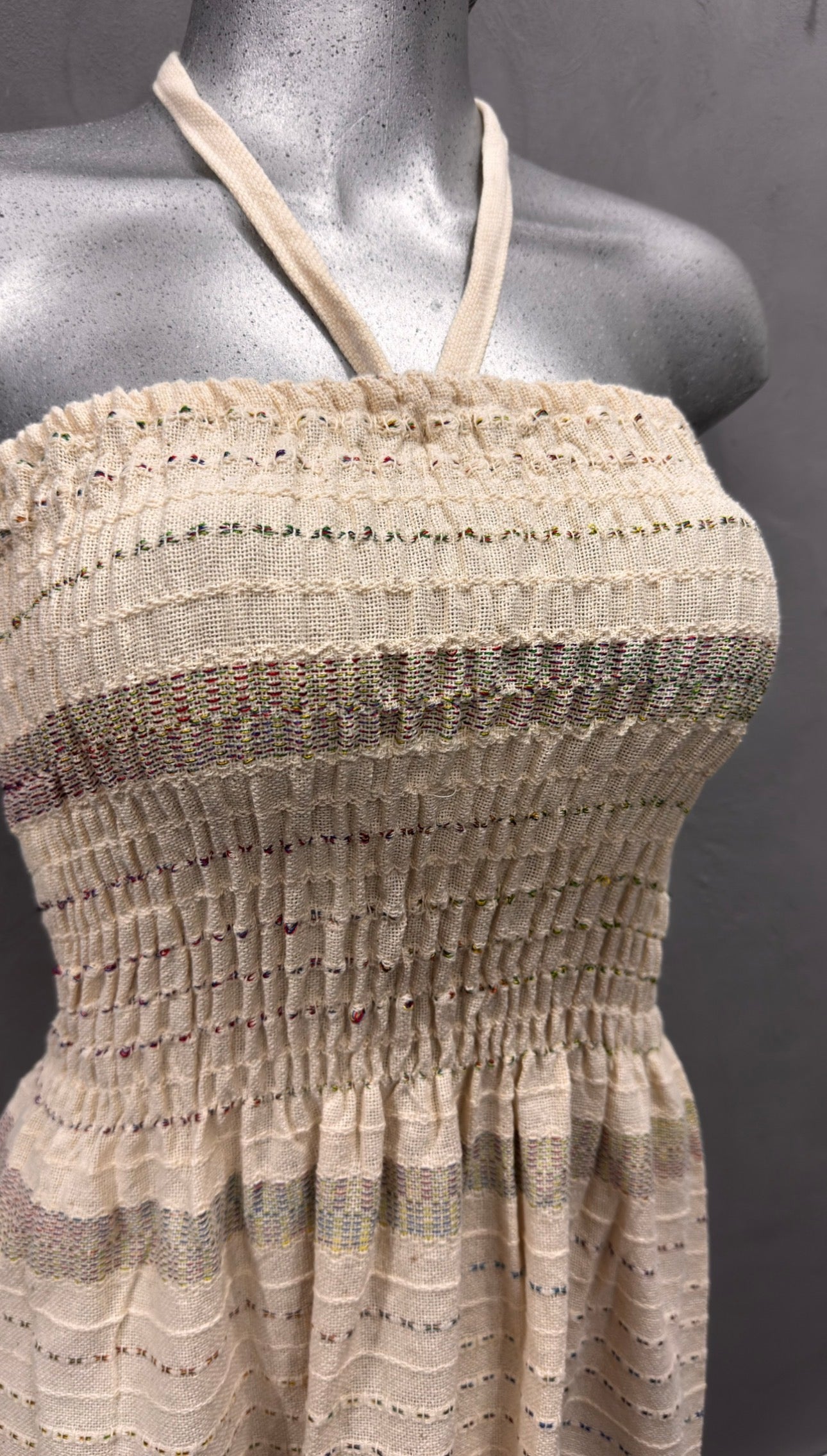 Vestido strapless telar