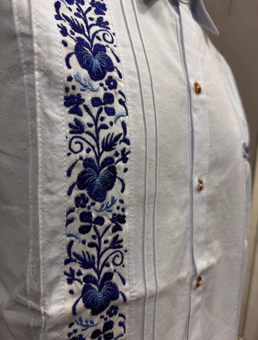 Guayabera MC azul