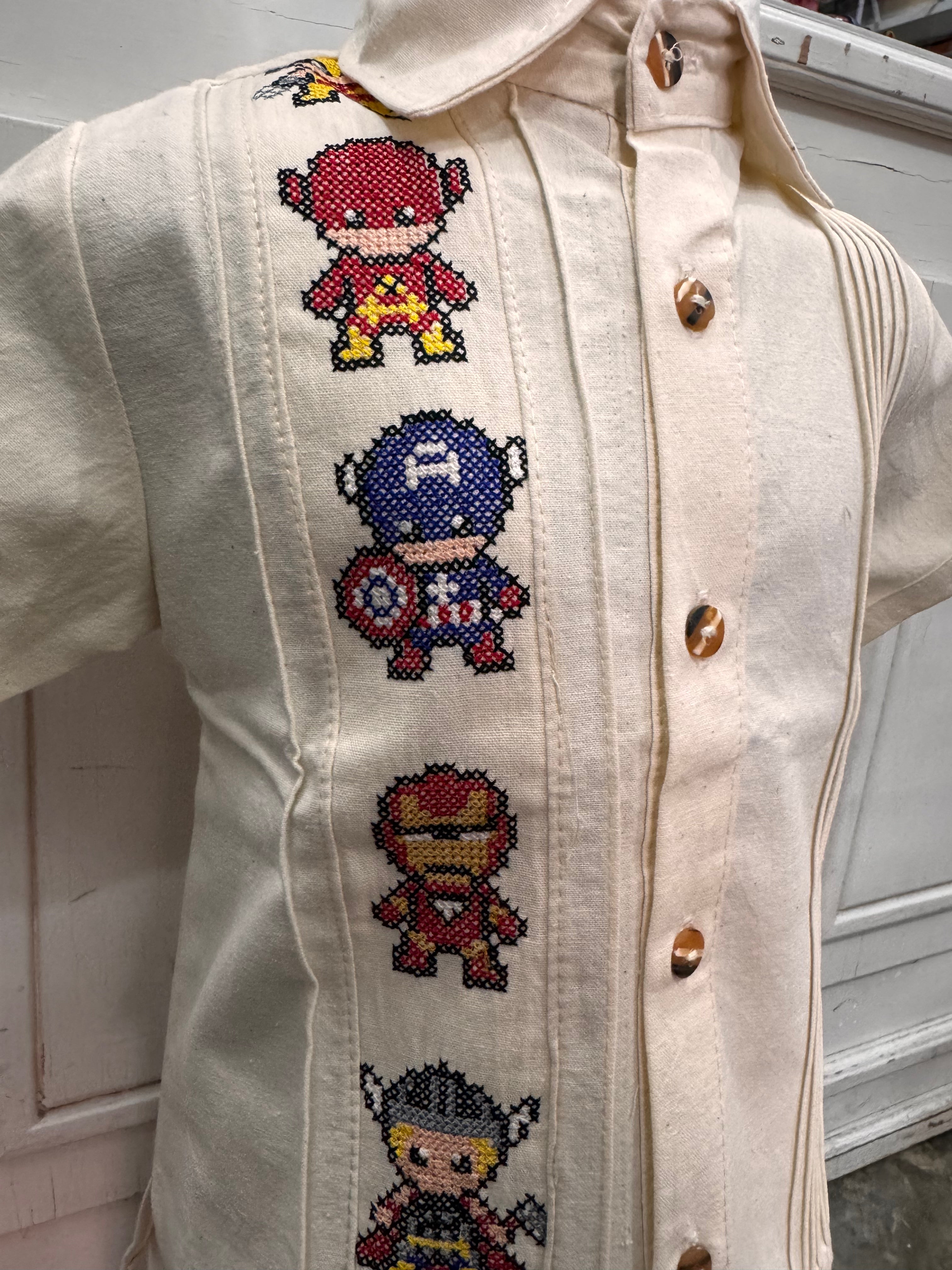 camisa "súper héroes"
