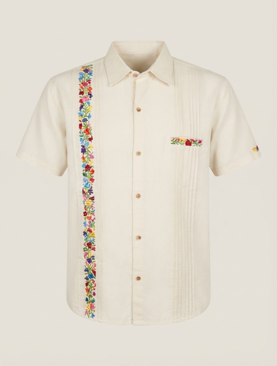 Camisa de Manta Negra · Bordado Sanantonino