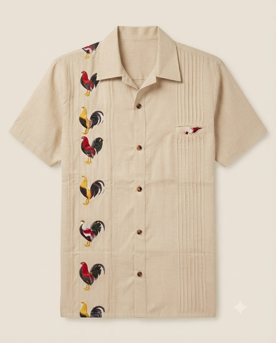 Guayabera de gallos - Casa Ximago